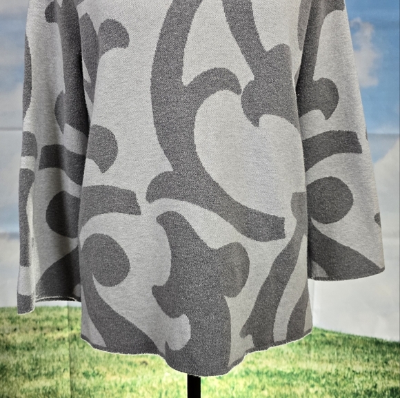 CHICO'S | PRINTED STRUCTURED MOCK-NECK SWEATER - Picture 10 of 16